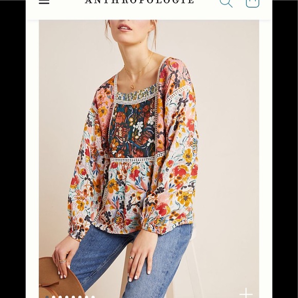 Anthropologie Tops - Anthroplogie Niki Peasant blouse by Maeve